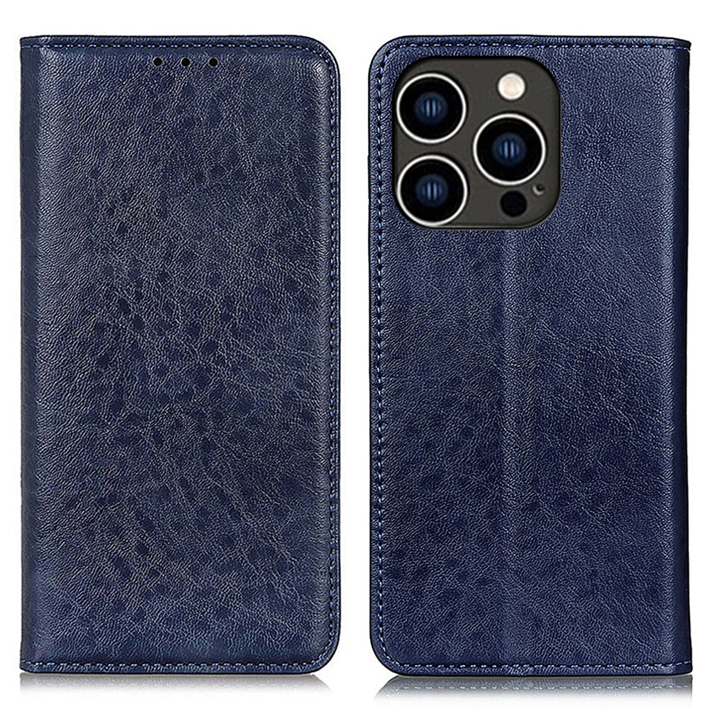 For iPhone 15 Pro Crazy Horse Texture Leather Phone Cover Flip Stand Wallet Phone Case For iPhone 15 Pro Crazy Horse Texture Leather Phone Cover Flip Stand Wallet Phone Case